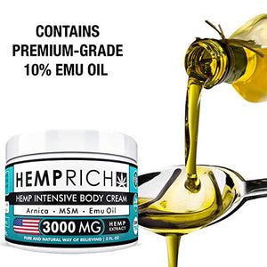 Hemp Cream - 3000 Mg - Made in USA