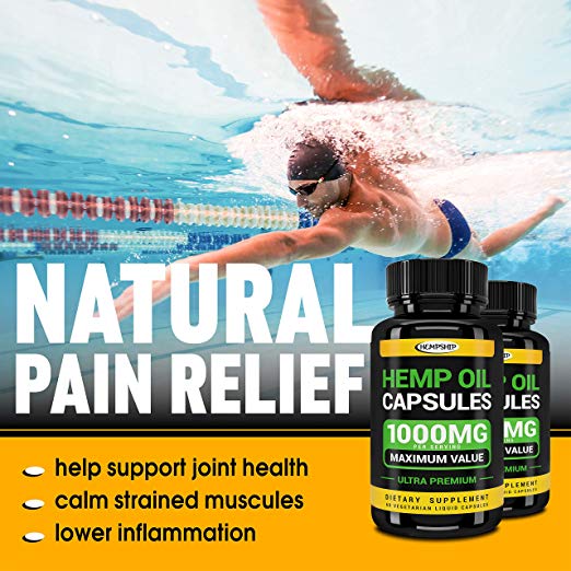 Hemp Oil Capsules - 1000 MG of Pure Hemp Extract per Serving