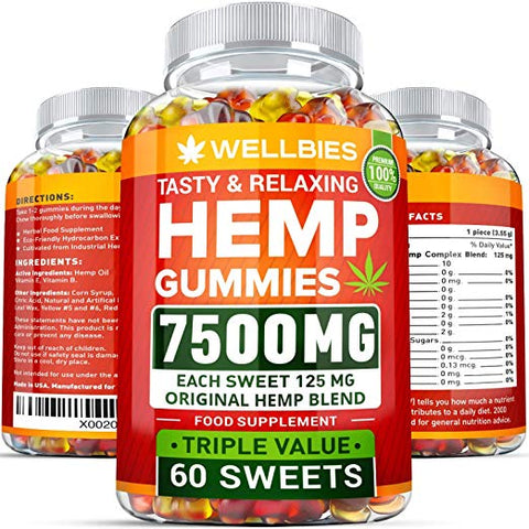 Image of Wellbies Hemp Gummies 7500 MG