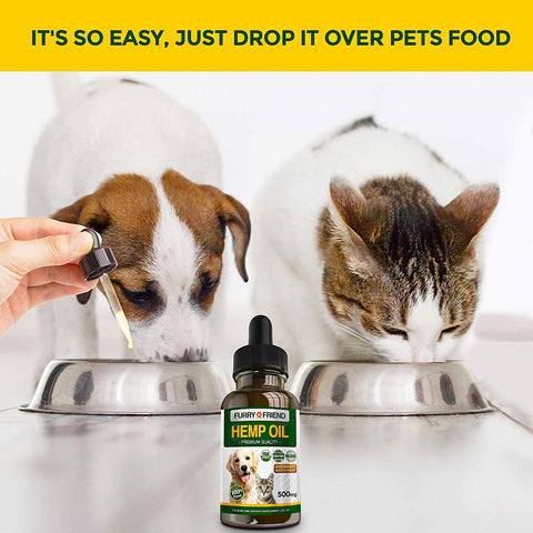 Image of Hemp Oil for Dogs & Cats - 1000 mg - Anxiety Relief for Dogs & Cats - 100% Organic Pet Hemp Oil - Supports Hip & Joint Health - Grown & Made in USA - Natural Relief for Pain